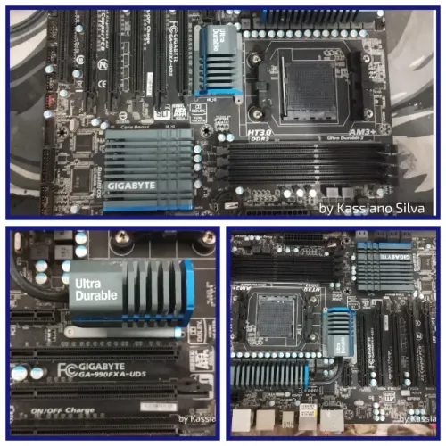 lote de 3x placa Gigabyte Am3+/am3/ddr3/on & offboard gamer linha black Amd FX no estado!