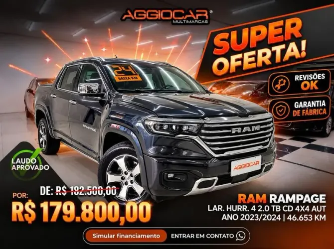 Ram Rampage Lar. Hurr. 4 2.0 TB CD 4X4 Aut. 2024
