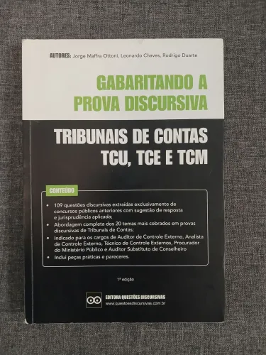 Provas discursivas tribunais TCU TCE TCM
