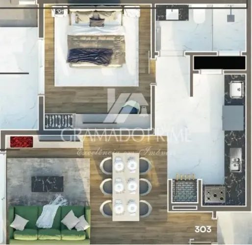 LUXUOSO APARTAMENTO NA PLANTA NO CENTRO DE GRAMADO