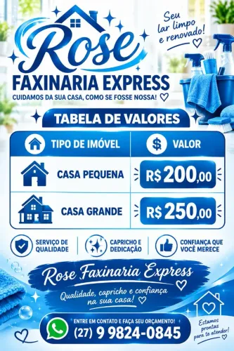 Prescisando daquela faxina conte comigo... 