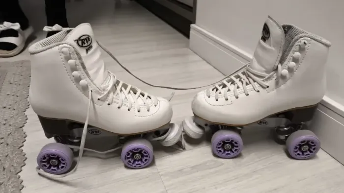 Patins Rye Adventure Branco c/ Roda Lilás nª 35