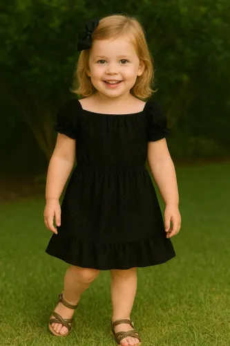 Vestido menina infantil cor Preto