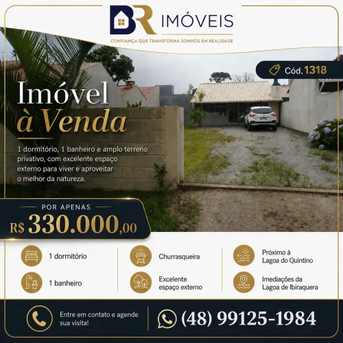 Casa Tipo Studio com Amplo Terreno