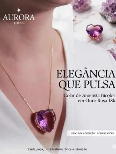Joias Aurora banho de ouro 18k envernizado Alta durabilidade 
