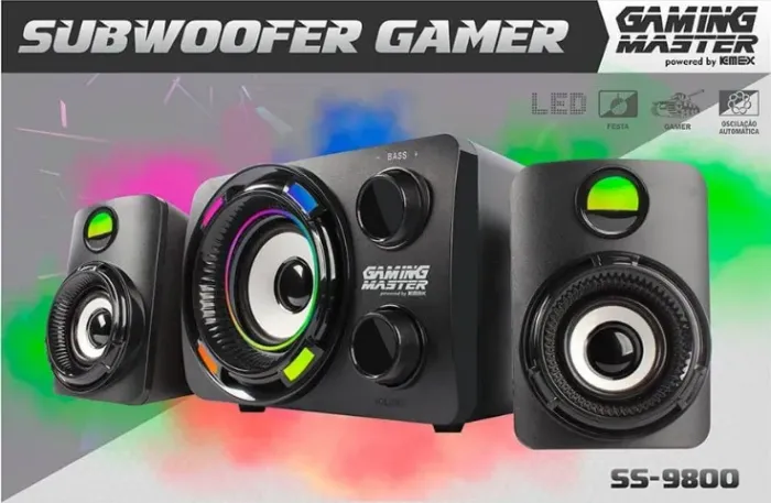 Caixa de Som Subwoofer Gamer Kmex- Ss-9800 *ENTREGA GRÁTIS*