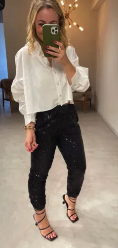 Calça Jogger em Paetê
