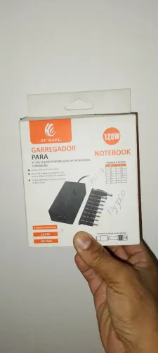 Carregador universal de notebook 120w de 12 a 24v completo