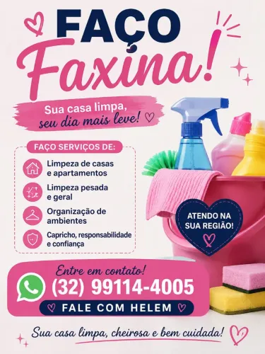 Tá precisando de uma faxina achou a pessoa certa