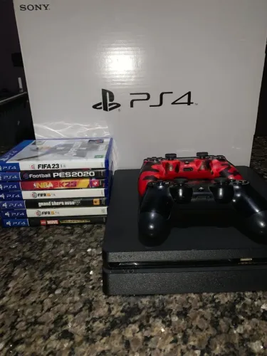 Vendo Ps4 Slim 500 gb + 9 jogos