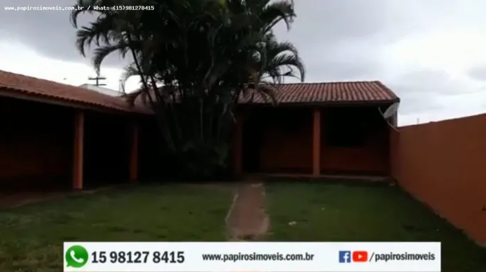 Casa para Venda em Tatuí, Jardim Wanderley, 1 dormitório, 1 banheiro, 4 vagas