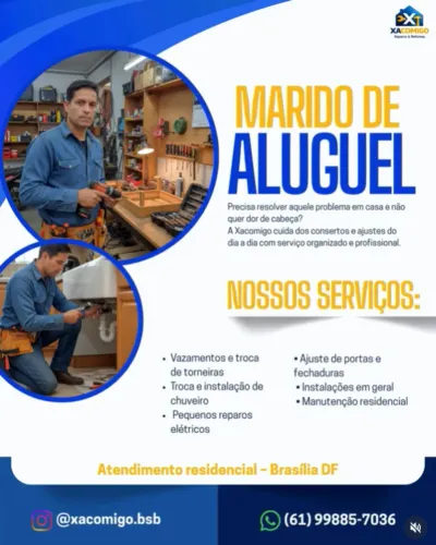 Marido de Aluguel | Reformas e Reparos Residenciais | Hidráulica, Elétrica, Pintura