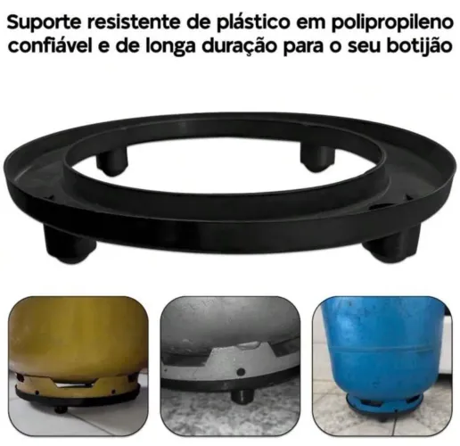 Suporte para botijão de gás e plantas