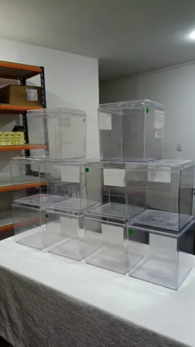 Kit 10 Potes Organizadores Transparentes com Tampa
