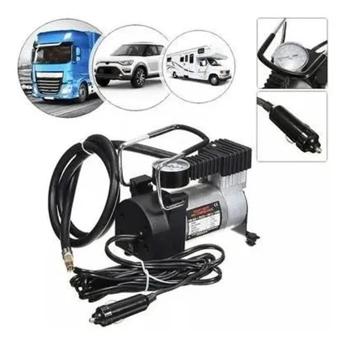 Mini Compressor de Ar Profissional Portátil Encher e Calibrar Pneus bolas boias