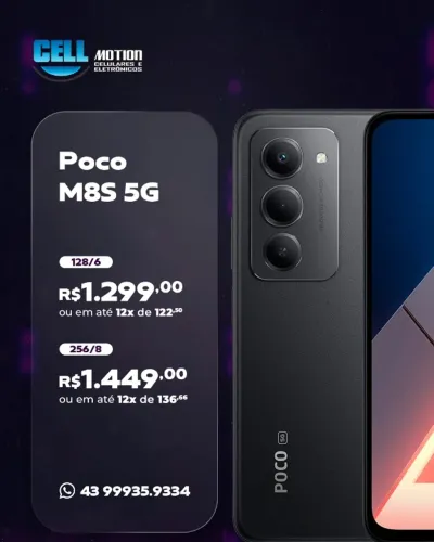 Xiaomi Poco M8S 5G 128GB e 256GB