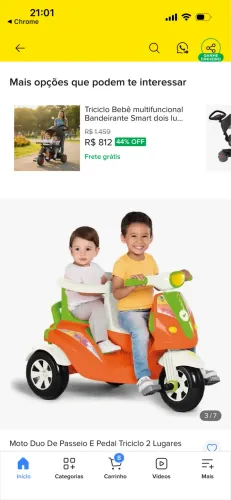 Carrinho bebê passeio