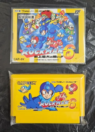 Rockman 6 Com Manual Megaman Japonês + 2 8bitdo SN30 caixa amassada