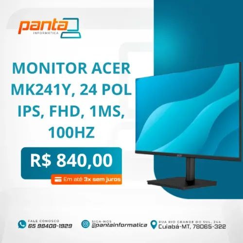 Monitor Acer 24 Pol, IPS, FHD, 100Hz 1ms