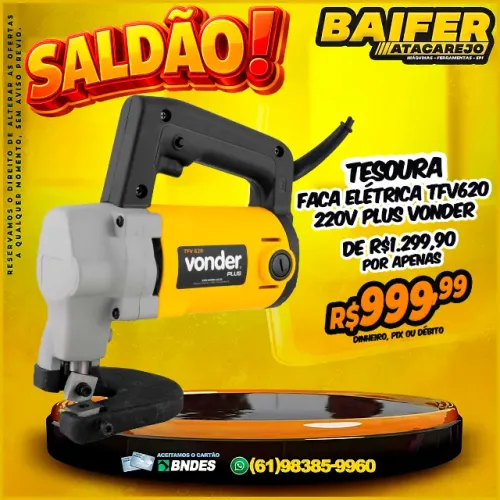 Tesoura Faca Elétrica TFV620 220v Plus Vonder