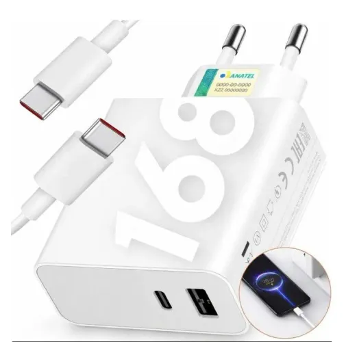 Carregador Xiaomi Turbo 168 Duo TipoC TipoC novo na caixa