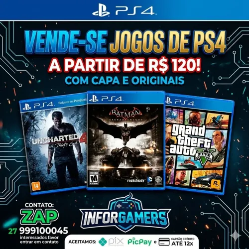 VENDO JOGOS DE PS4 OU TROCO POR NINTENDO SWITCH!