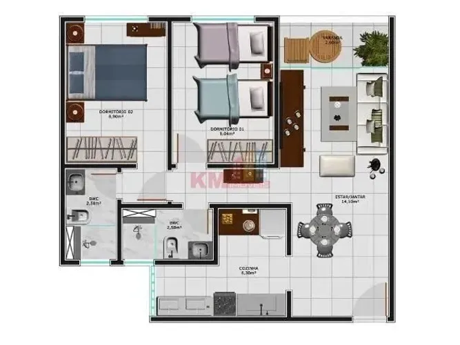 Residencial Mirante Lima e Silva - Apartamento à Venda no Bom Pastor Natal/RN | Mirante L