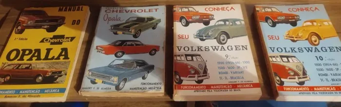 Kit 4 livros: Manual do Chevrolet Opala/ Conheça seu Volkswagen