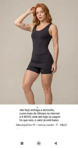 Macaquinho fitness feminino NOVO