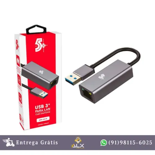 Adaptador de Rede Usb 3.0 para Lan - 10/100/1000mbps *ENTREGA GRÁTIS*