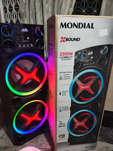 Caixa de Som Torre Mondial XSound TM-2200 2200W RMS
