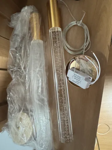 Pendente tubo de cristal 