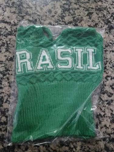 Regata Tricô Crooped Brasil Verde