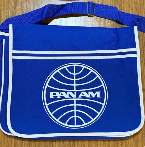 Bolsa Carteiro Aviação  PanAm 40x33 azul royal