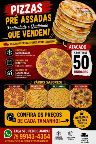 Pizzas pré assadas 