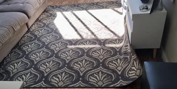 Tapete para Sala na cor Marrom e Bege.