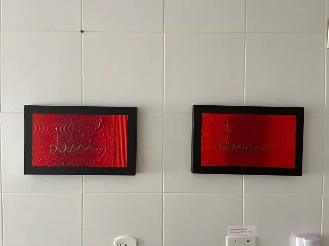 Quadros Decorativos Modernos Abstratos - Conjunto com 2 Peças - Excelente Estado