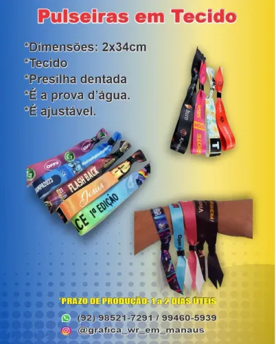 Pulseiras tecido/nylon