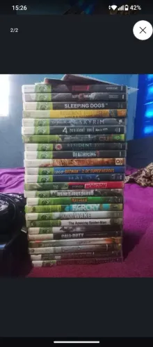 Xbox 360 com jogos e 2 controle, olhe a descrição!