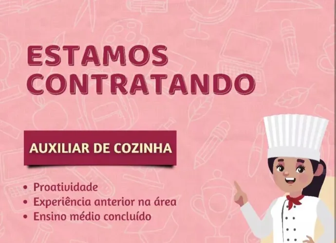 Vaga para auxiliar de cozinha