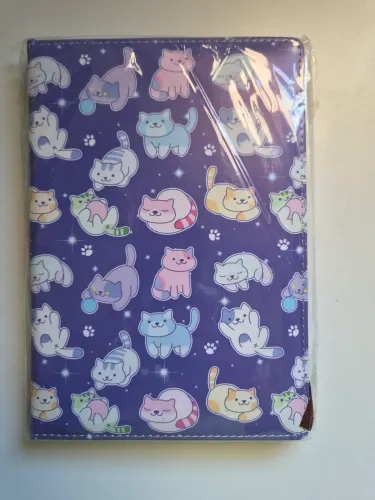 Caderno estampa de gato kawaii