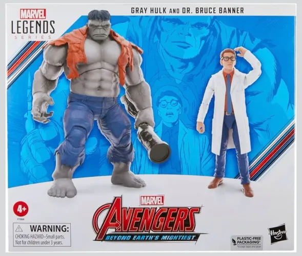 Hasbro Marvel Legends Series, Hulk Cinza e Dr. Bruce Banner, 60th aniversário