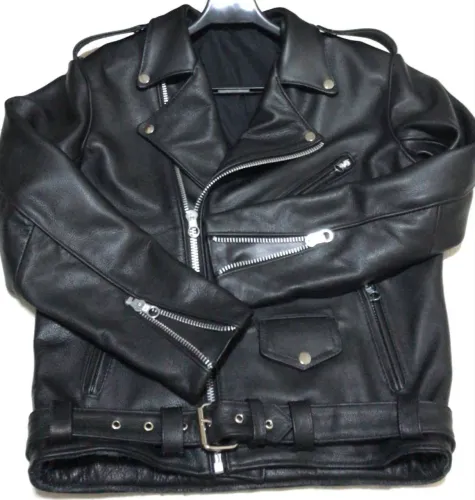 Jaqueta Nova em couro legítimo Biker Rocker