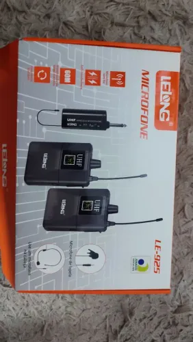 Microfone lapela uhf LELONG