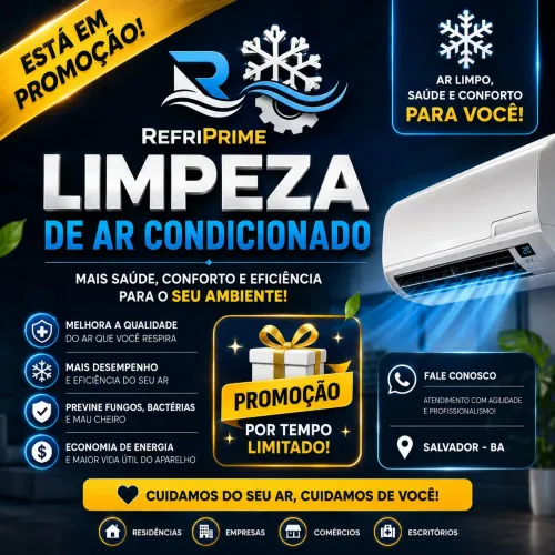 PROMOÇÃO, LIMPEZA DE AR CONDICIONADO!!!