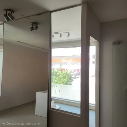 Painel de Vidro Fixo Incolor / Divisória 0,55m x 1,61m