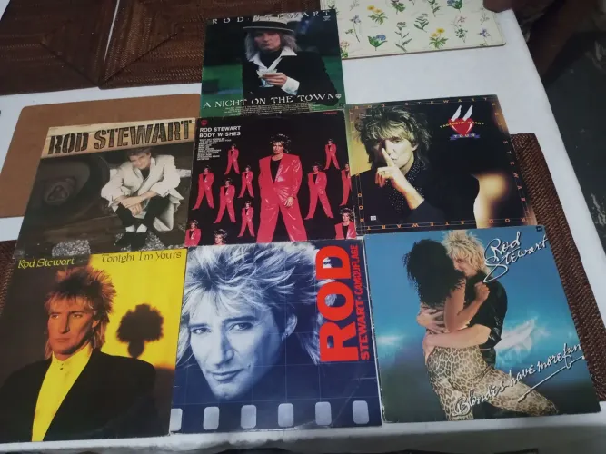 Lote 7 Discos Vinil Rod Stewart - Coleção Rock Pop Anos 80 - Tonight I'm Yours Rock pop 80