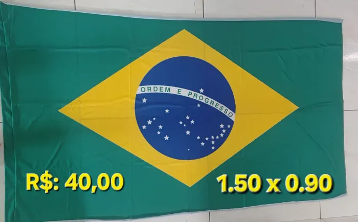 Bandeira brasil copa 2026 tamanho 1.50 x 0.90 qualidade top 