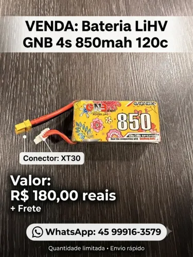 4X Baterias LIHV GNB 4S 850mah 120c