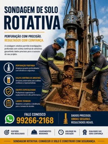 Sondagem de solo rotativa
